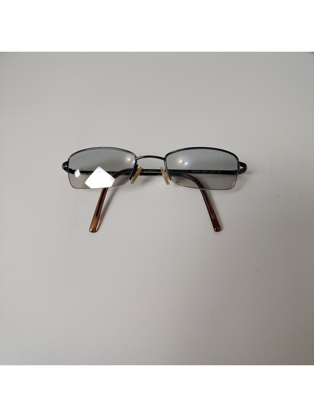 Anne Klein Semi-Rimless Eyeglasses Frame Only with Red Case